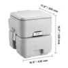 Portable Toilet for Camping, Porta Potty with Carry Bag, 5.3 Gal Waste Tank & 3.2 Gal Flush Tank, Push-Button Pressurized Flush Commode, Leak-proof and Odourless Travel Toilet for Camping Car  - Image 12