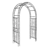 Metal Garden Arch L59'' x W17.71'' x H90.55'' Climbing Plants Support Rose Arch Outdoor Black - Image 15