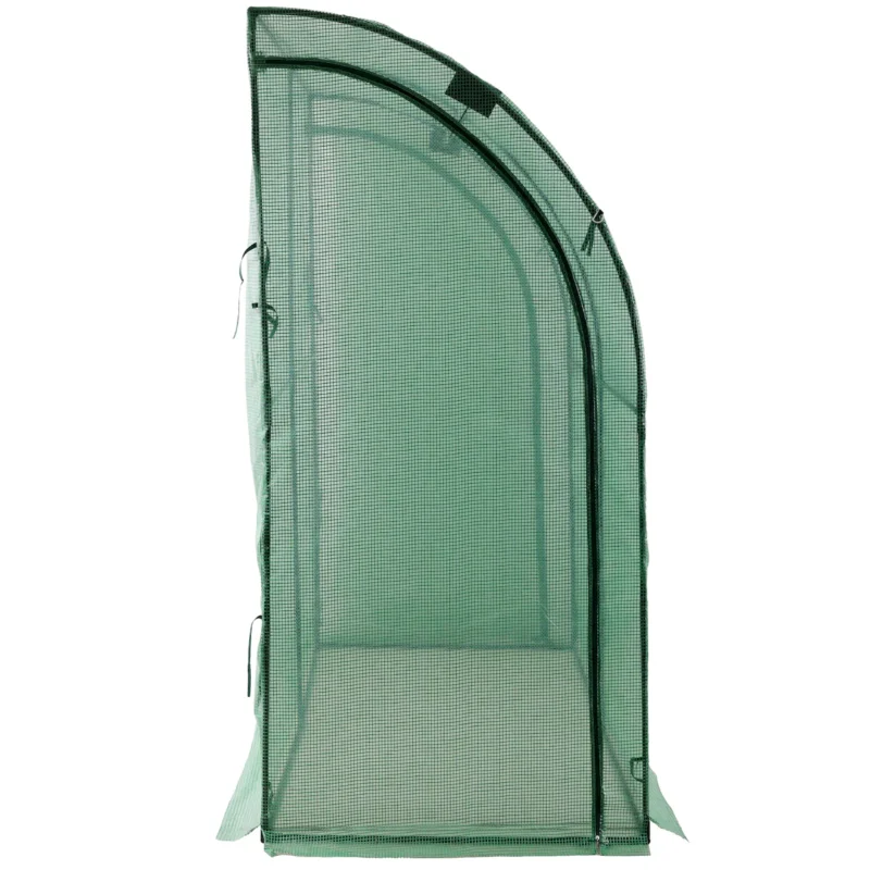 3 Tier Lean-To Portable Greenhouse, Heavy Duty Indoor Outdoor Garden Greenhouse with Wire Shelves, 2 Roll-Up Zipper Doors, Easy Assembly, 79"x39"x83", PE Weatherproof Cover - Image 10