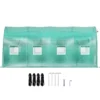 Walk-in Tunnel Greenhouse, 14.8 x 6.6 x 6.6 ft Portable Plant Hot House w/ Galvanized Steel Hoops, 1 Top Beam, Diagonal Poles, Zippered Door & 8 Roll-up Windows, Green - Image 9