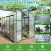 Newly marketed Gain height windproofaluminum greenhouse 6x10 FT Polycarbonate Greenhouse Raised Base and Anchor Aluminum Heavy Duty Walk-in Greenhouses for Outdoor Backyard in All Season - Image 10