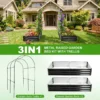 Raised Garden Bed with Arch Trellis, 2 Pack Metal Planter Boxes with Garden Arch, Outdoor Garden Planter for Climbing Plants Vegetables Flowers - Image 5