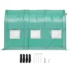 Walk-in Tunnel Greenhouse 9.58x6.43x6.23ft Galvanized Frame PE Cover White - Image 7