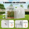 Walk-in Tunnel Greenhouse 19.36x9.68x7.4ft Galvanized Frame PE Cover Green - Image 8