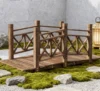 Garden Bridge,Wooden Garden Bridge Footbridge for Backyard Ponds, Creeks, Streams - Image 6