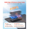 400W Foldable Solar Panel, 24% High-Efficiency Portable Monocrystalline Solar Panel Charger with MC4 Output & 10-in-1 DC Adapter, IP67 Waterproof for Power Stations, Camping, Hiking Trips - Image 7
