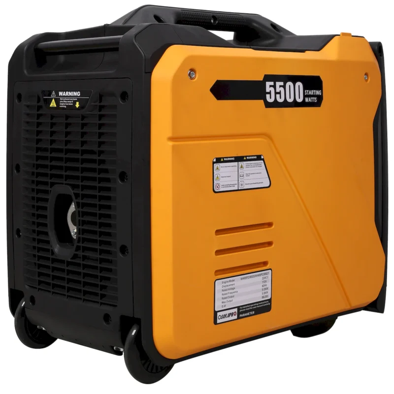 Super quiet Inverter Generator 5.5KW portable generator electric&remote start, foldable handle with wheels, 224cc 4 stroke EPA compliant  - Image 16