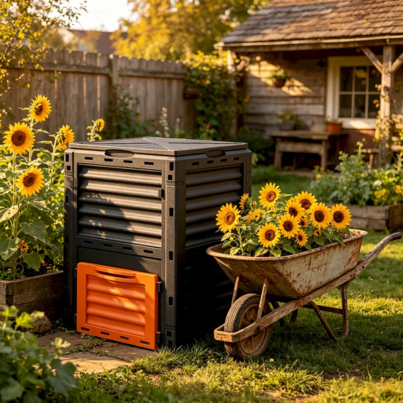 Fertile Soil Aerating Box,Outdoor Large Capacity Composter,Garden Compost Bin - Image 7