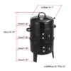 Outdoor double-layer grill, charcoal wood fired braising and smoking stove  - Image 9