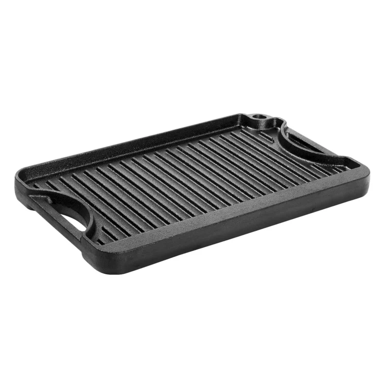 14x8.5 inch Reversible Grill Griddle Pre-Seasoned BBQ Pan Cast Iron Black - Image 5