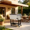 Outdoor Drink Cooler Cart,Mobile Cooling Bins,Ice Chest - Image 14