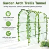 Heavy Duty 20mm Large Diameter Metal Cucumber & Loofah Trellis, U-Shape Garden Arch for Raised Bed, Climbing Vegetable Plant Support - Image 3
