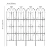 4 Packs Metal Garden Trellis for Climbing Plant Support 87x20 in Rustproof - Image 2