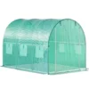 Walk-in Tunnel Greenhouse 9.58x6.43x6.23ft Galvanized Frame PE Cover White