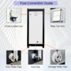 Person Portable Toilet Cabin – Outdoor Restroom with Light, Sink & Vent Fan  - Image 6