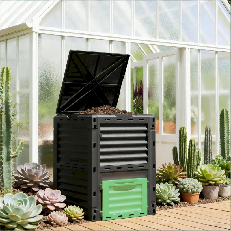 Outdoor Large Capacity Composter,Garden Compost Bin,Fertile Soil Aerating Box - Image 5