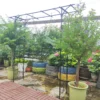 Metal Garden Arch L80.3'' x W20.47'' x H81.1'' Climbing Plants Support Rose Arch Outdoor Black - Image 7