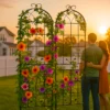 Metal Garden Trellis, 2 Pack Metal Trellis for Climbing Plants, Indoor/Outdoor Plant Trellis for Potted Plants, House Plants, Climbing Vines, Flowers and Vegetables, Lawn Garden Fence Decor Screen - Image 9