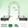 Raised Garden Bed with Arch Trellis, 2 Pack Metal Planter Boxes with Garden Arch, Outdoor Garden Planter for Climbing Plants Vegetables Flowers - Image 3