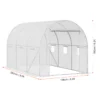 Walk-in Tunnel Greenhouse 19.36x9.68x7.4ft Galvanized Frame PE Cover Green - Image 6