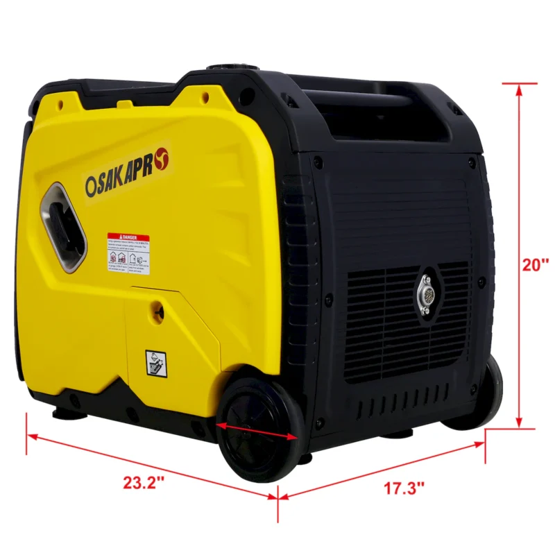 Super quiet Inverter Generator 4500w portable generator electric start, foldable handle with wheel,212cc 4 stroke EPA compliant  - Image 6