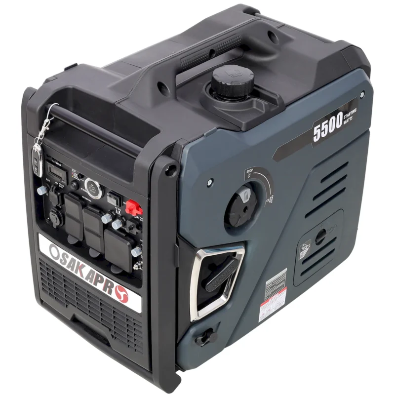 Super quiet Inverter Generator 5.5KW portable generator electric&remote start, foldable handle with wheels, 224cc 4 stroke EPA compliant, Gas&LPG Dual Fuel, With CO Sensor for more safety using  - Image 14