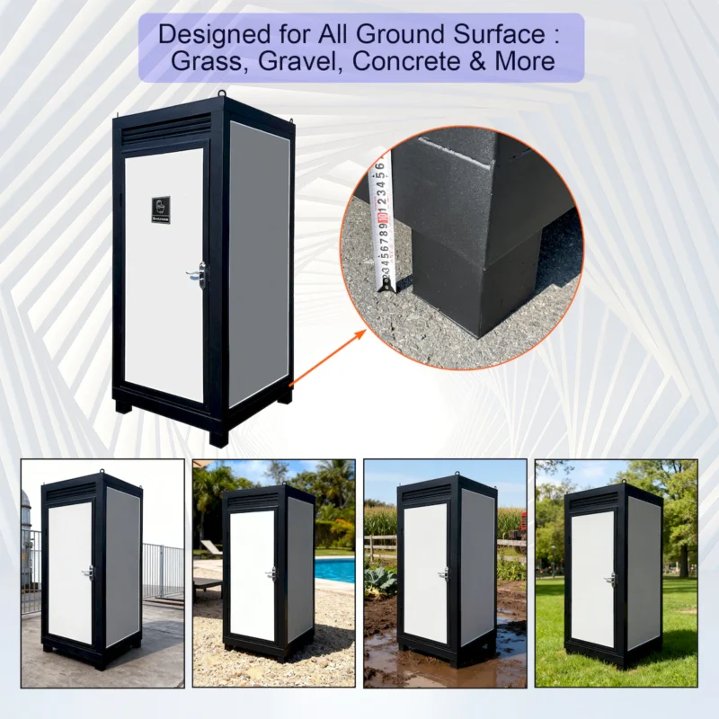 Person Portable Toilet Cabin – Outdoor Restroom with Light, Sink & Vent Fan  - Image 5