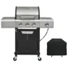 Propane Grill 3 Burner Barbecue Grill Stainless Steel Gas Grill with Side Burner and Cover for Outdoor BBQ, Camping - Image 13