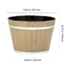 Resin Whiskey Barrel Planter Garden Flower Plant Pot 11.81 x 11.81 x 8.27 in - Image 7