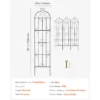 4 Packs Metal Garden Trellis for Climbing Plant Support 87x20 in Rustproof - Image 9