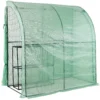 3 Tier Lean-To Portable Greenhouse, Heavy Duty Indoor Outdoor Garden Greenhouse with Wire Shelves, 2 Roll-Up Zipper Doors, Easy Assembly, 79"x39"x83", PE Weatherproof Cover - Image 7