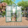 Newly marketed Gain height windproofaluminum greenhouse 6x10 FT Polycarbonate Greenhouse Raised Base and Anchor Aluminum Heavy Duty Walk-in Greenhouses for Outdoor Backyard in All Season - Image 7