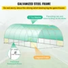 Walk-in Tunnel Greenhouse, 20 x 10 x 7 ft Portable Plant Hot House w/ Galvanized Steel Hoops, 3 Top Beams, Diagonal Poles, 2 Zippered Doors & 12 Roll-up Windows, Green - Image 6