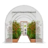 Walk-in Tunnel Greenhouse 19.36x9.68x7.4ft Galvanized Frame PE Cover Green - Image 5