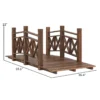 Garden Bridge,Wooden Garden Bridge Footbridge for Backyard Ponds, Creeks, Streams - Image 3