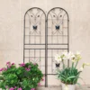 4 Pack Metal Garden Trellis 71" x 19.7" Rustproof Trellis for Climbing Plants Outdoor Flower Support Black - Image 4