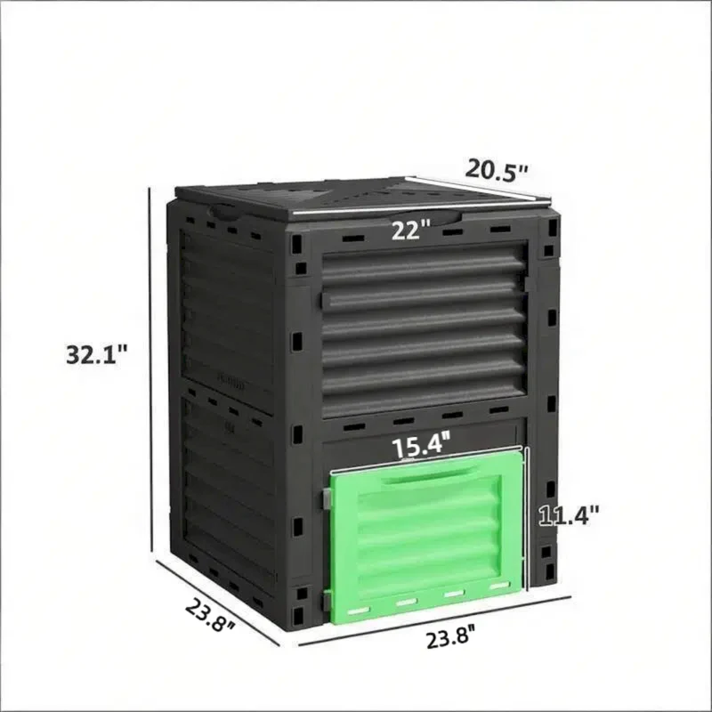 Outdoor Large Capacity Composter,Garden Compost Bin,Fertile Soil Aerating Box - Image 3