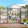 Newly marketed Gain height windproofaluminum greenhouse 10x12 FT Polycarbonate Greenhouse Raised Base and Anchor Aluminum Heavy Duty Walk-in Greenhouses for Outdoor Backyard in All Season - Image 5