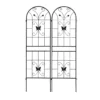4 Pack Metal Garden Trellis 71" x 19.7" Rustproof Trellis for Climbing Plants Outdoor Flower Support Black - Image 3