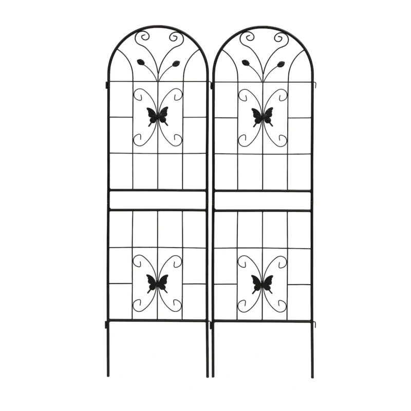 4 Pack Metal Garden Trellis 71" x 19.7" Rustproof Trellis for Climbing Plants Outdoor Flower Support Black - Image 3