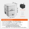 Portable Toilet for Camping, Porta Potty with Carry Bag, 5.3 Gal Waste Tank & 3.2 Gal Flush Tank, Push-Button Pressurized Flush Commode, Leak-proof and Odourless Travel Toilet for Camping Car  - Image 7