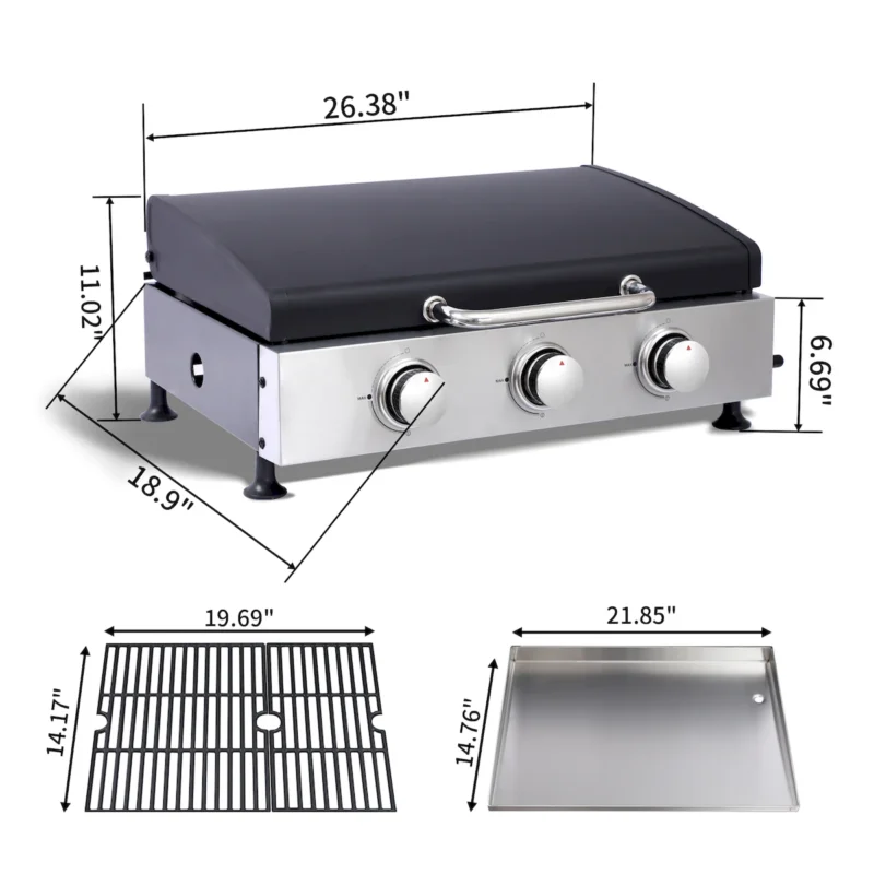 3 BURNER GAS GRILL - Image 4