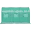 Walk-in Tunnel Greenhouse, 9.8 x 6.6 x 6.6 ft Portable Plant Hot House w/ Galvanized Steel Hoops, 1 Top Beam, Diagonal Poles, Zippered Door & 6 Roll-up Windows, Green  - Image 2