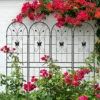 4 Pack Metal Garden Trellis 71" x 19.7" Rustproof Trellis for Climbing Plants Outdoor Flower Support Black