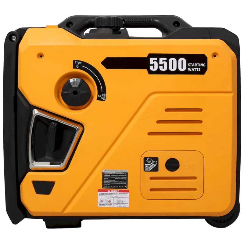 Super quiet Inverter Generator 5.5KW portable generator electric&remote start, foldable handle with wheels, 224cc 4 stroke EPA compliant  - Image 11