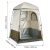 Camping Shower Tent, 1 Room, Foldable Privacy Tent Changing Room with Ground Stakes, Ropes, Carry Bag, and Crossbar, 210D Oxford Fabric with Silver Coating, for Camping, Beach, and Fishing - Image 2