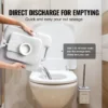 Portable Toilet for Camping, Porta Potty with Carry Bag, 5.3 Gal Waste Tank & 3.2 Gal Flush Tank, Push-Button Pressurized Flush Commode, Leak-proof and Odourless Travel Toilet for Camping Car  - Image 6