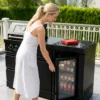 65-Inch 4-Burner 72000 BTU Deluxe Stainless Steel Propane Gas Outdoor Kitchen Bar Barbecue Island Grill + Wine Cooler Compact Refrigerator + Marble Countertops  - Image 3