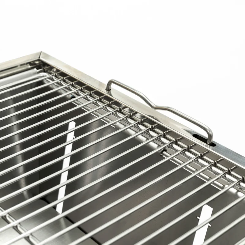 Folded portable BBQ outdoor charcoal barbecue set for picnic patio camping - Image 2