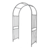 Metal Garden Arch L42.24'' x W17.52'' x H85.82'' Climbing Plants Support Rose Arch Outdoor Black - Image 5